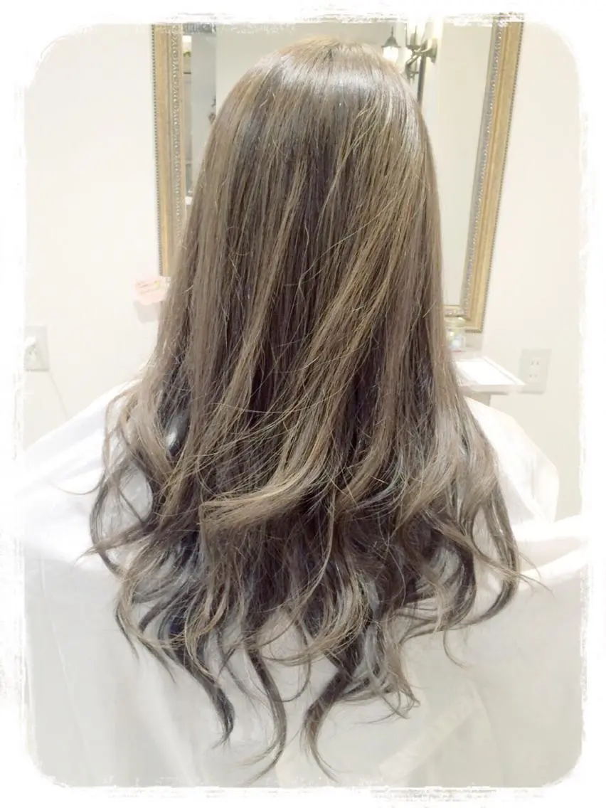 ミディアム セミロング ロング カラー ヘアアレンジ 韓国♡ハイライト ♡YURIのヘアスタイル
