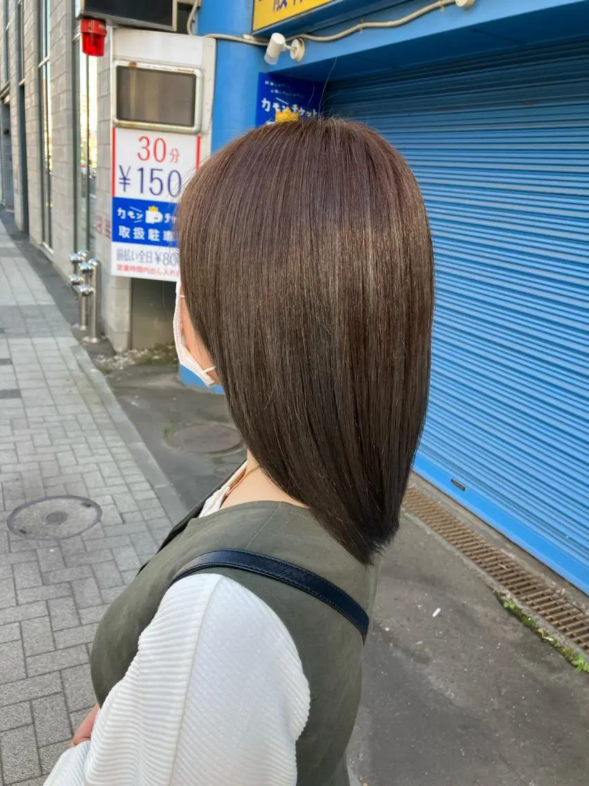 セミロング カラー ブリーチ ブリーチなしカラー 🍀髪質改善、カラー TAICHI🍀のヘアスタイル