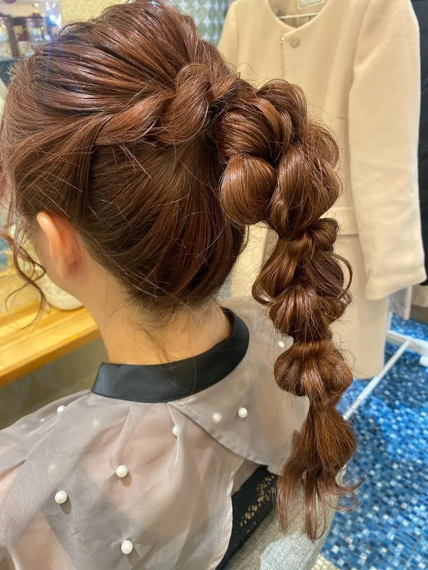 ヘアアレンジ ヘアセット天神駅直結 jrメンバーairaのヘアスタイル