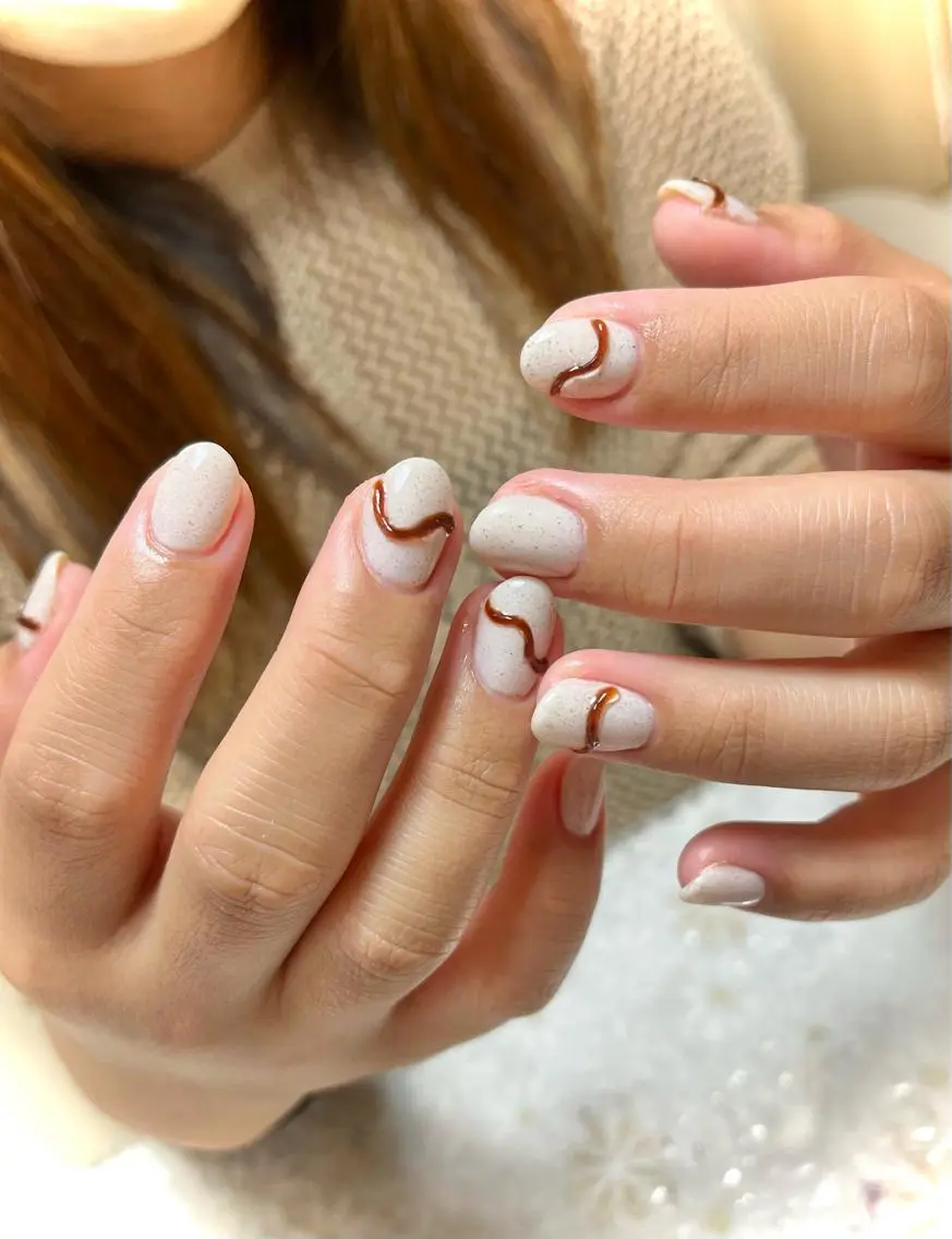 セミロング ネイル 韓国風ヘア ジェルネイル キラキラネイル 韓国ネイル パラジェル nails' it...のネイルデザイン