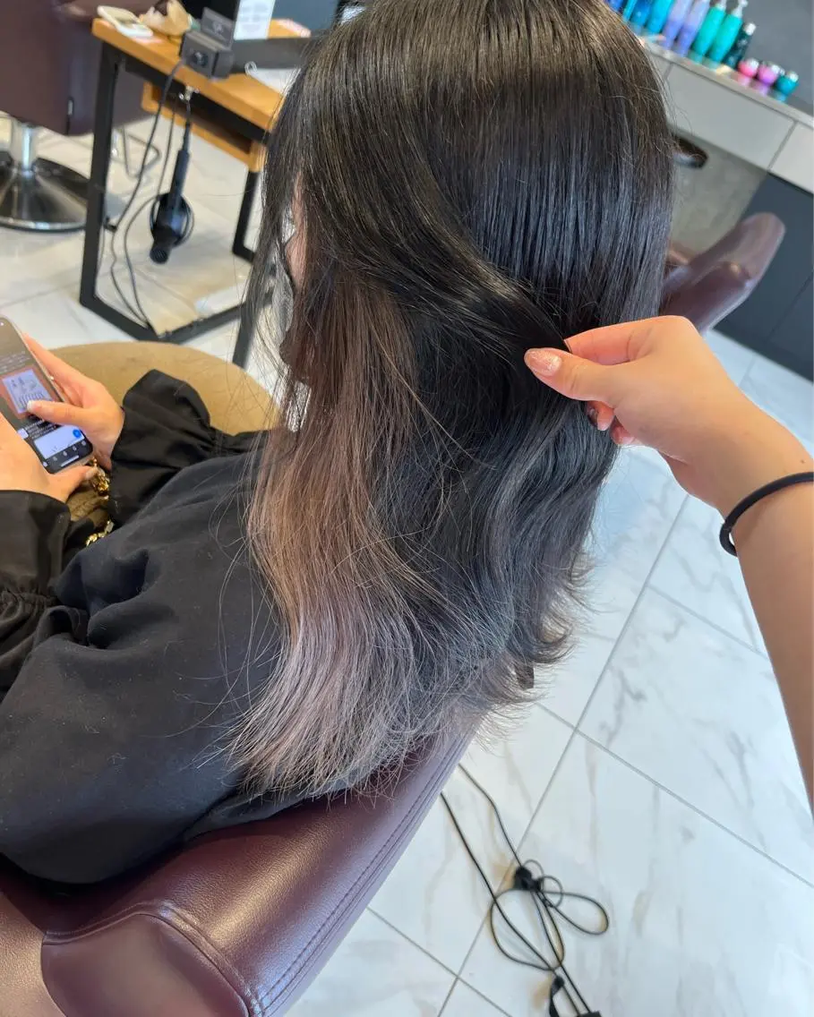 カラー インナーカラー りおな/髪質改善/ カラー /平尾のヘアスタイル
