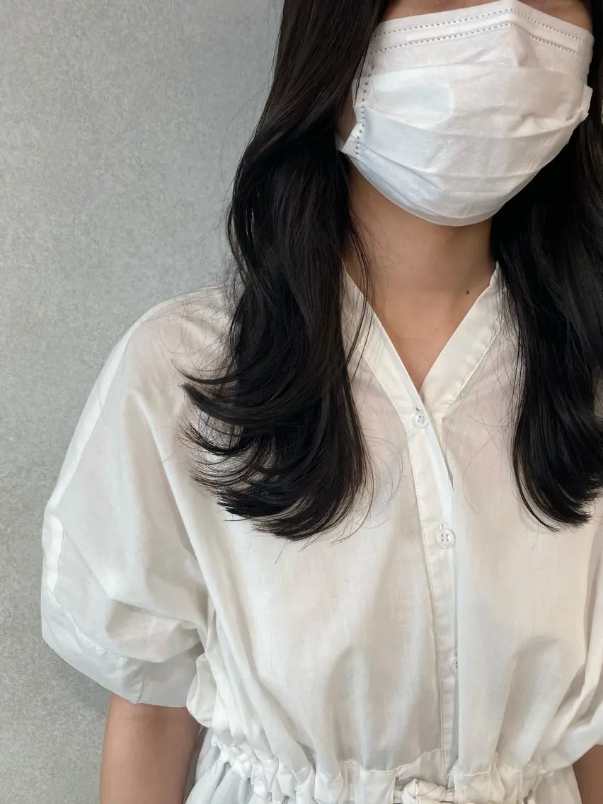 ロング カラー カット ヘアカラー トリートメント 韓国hair ·͜· watanabeのヘアスタイル