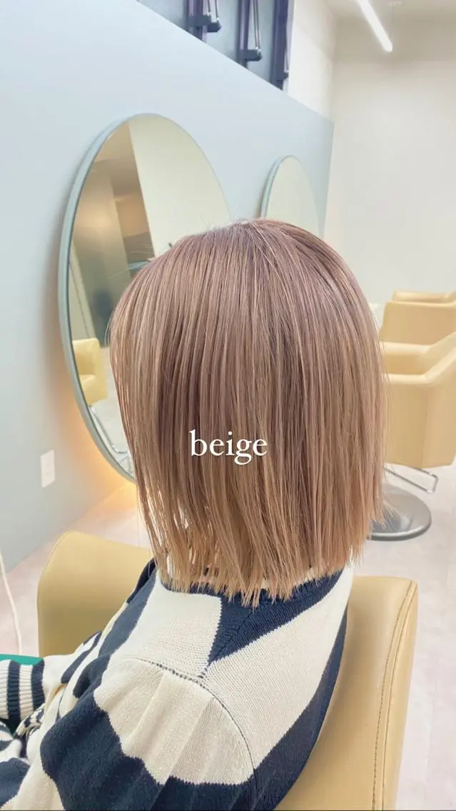 ミディアム カラー ベージュカラー 🫧ペール系カラー /デザイン秀喜🫧のヘアスタイル