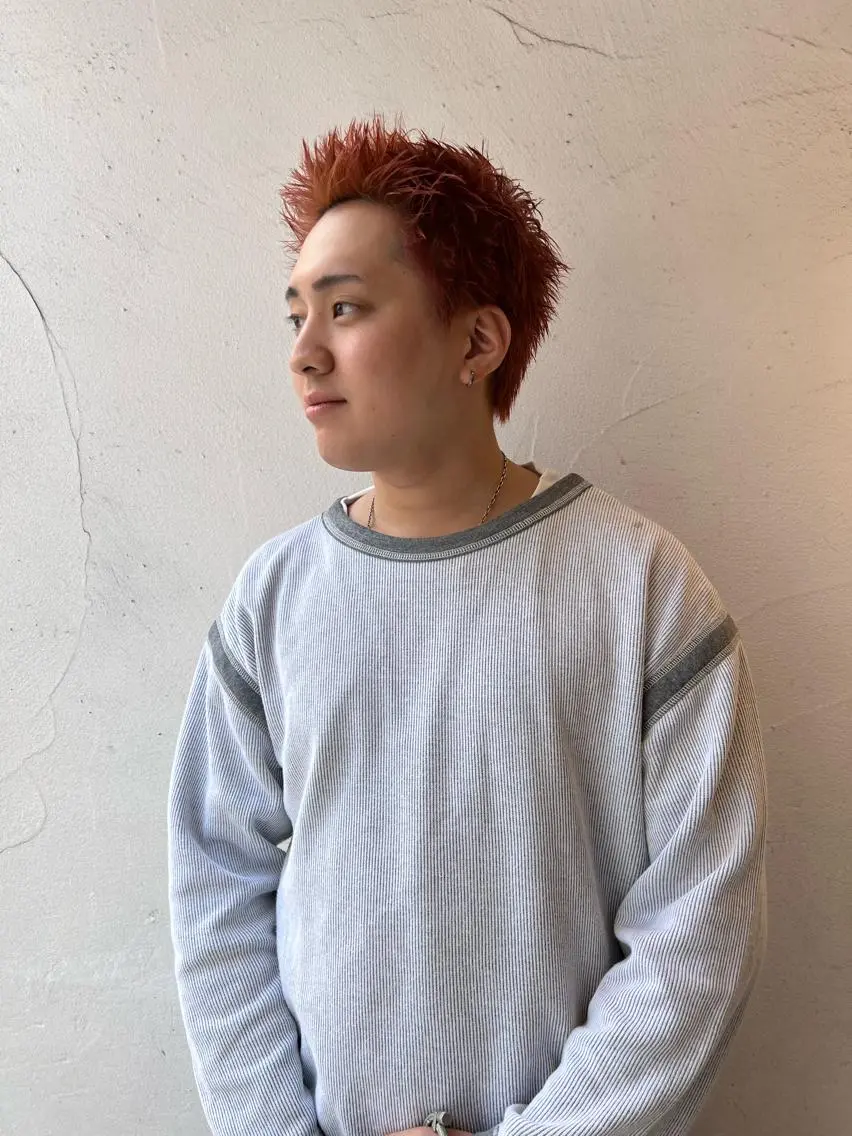 ショート カラー メンズ カット ヘアカラー メンズ専門ブリー チカラー⚡️リュウジのヘアスタイル