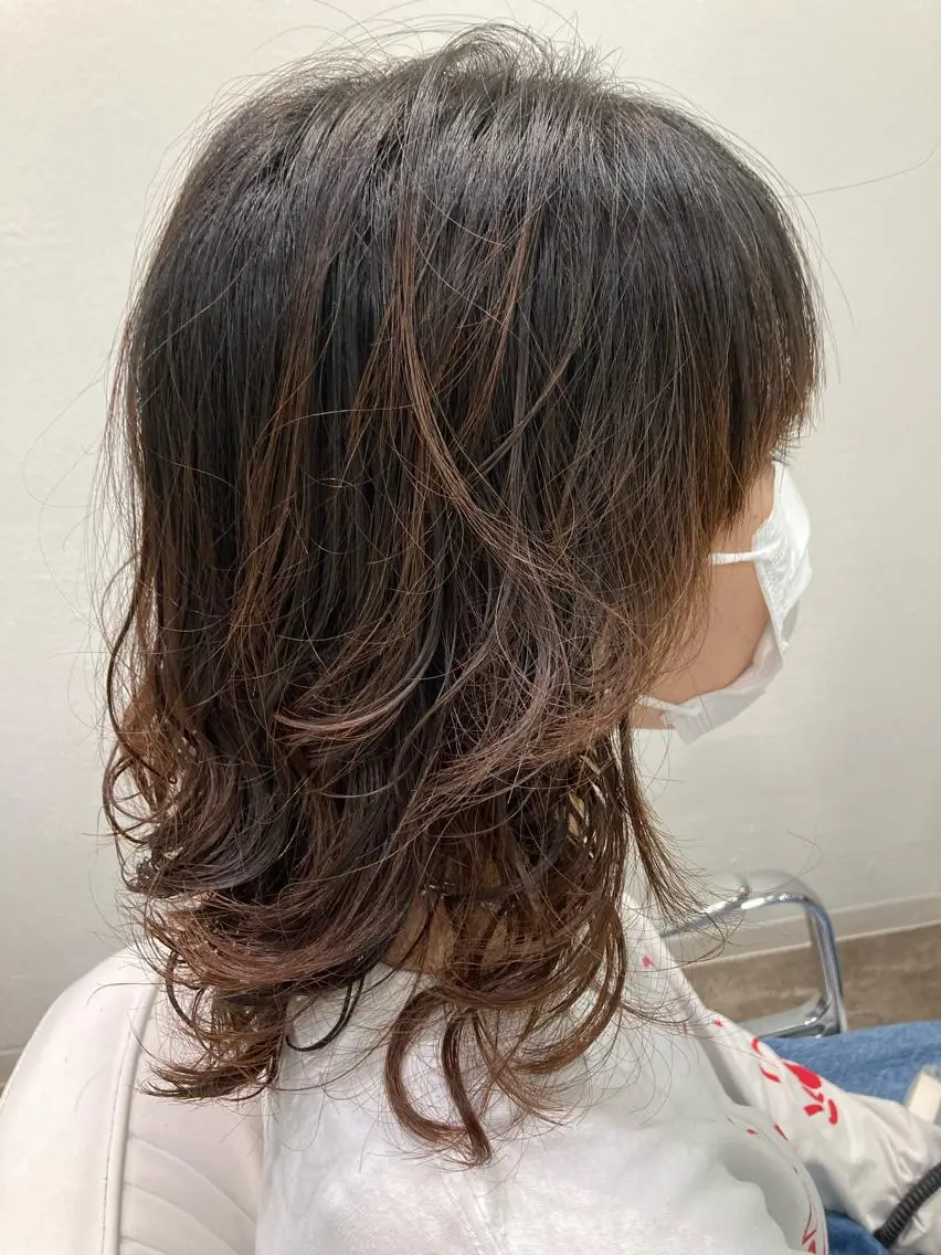 ミディアム カット パーマ トリートメント 寺田 ゆりのヘアスタイル