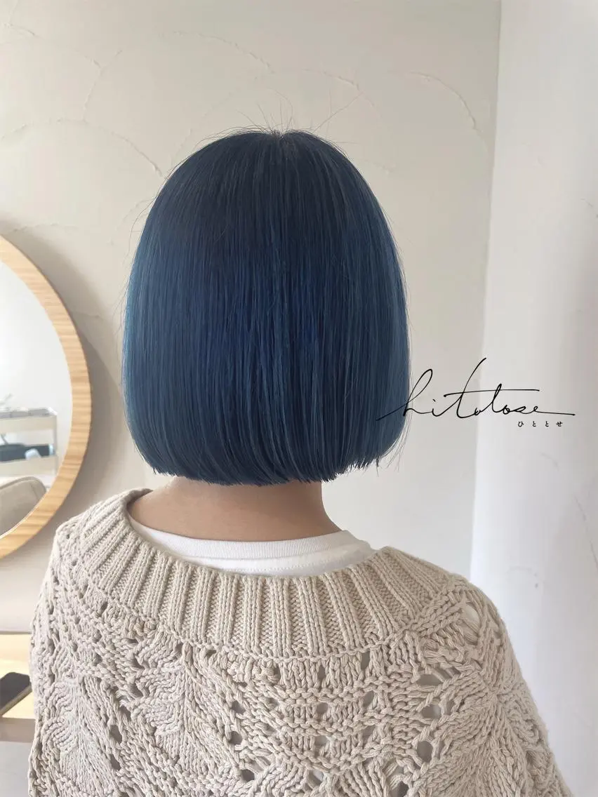 ショート カラー ブルーカラー カット ヘアカラー Hitotose代表 中島和樹のヘアスタイル