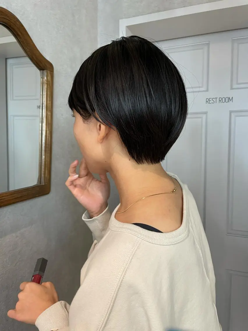 ショート カラー ボブ カット ナチュラル透明感🌱 小山美樹子のヘアスタイル