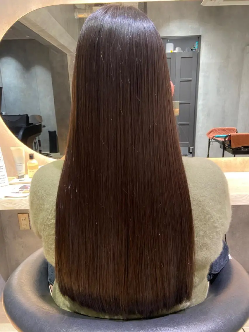 ロング トリートメント 酸熱トリートメント カット 縮毛矯正 トリートメント ツバサ 髪質改善のヘアスタイル