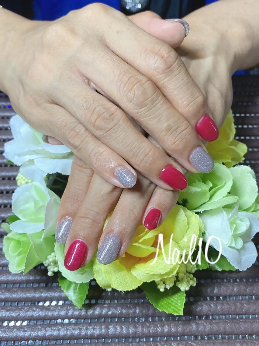 ネイル ラメ(グリッター) ラメグラデーション ハンドネイル Nail10 Kakoのネイルデザイン
