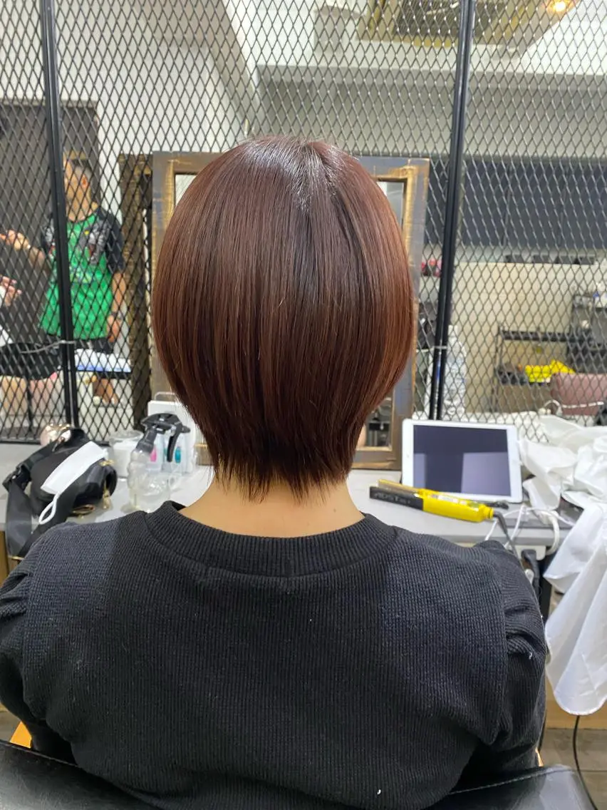 ショート 縮毛矯正 濱口 健二のヘアスタイル