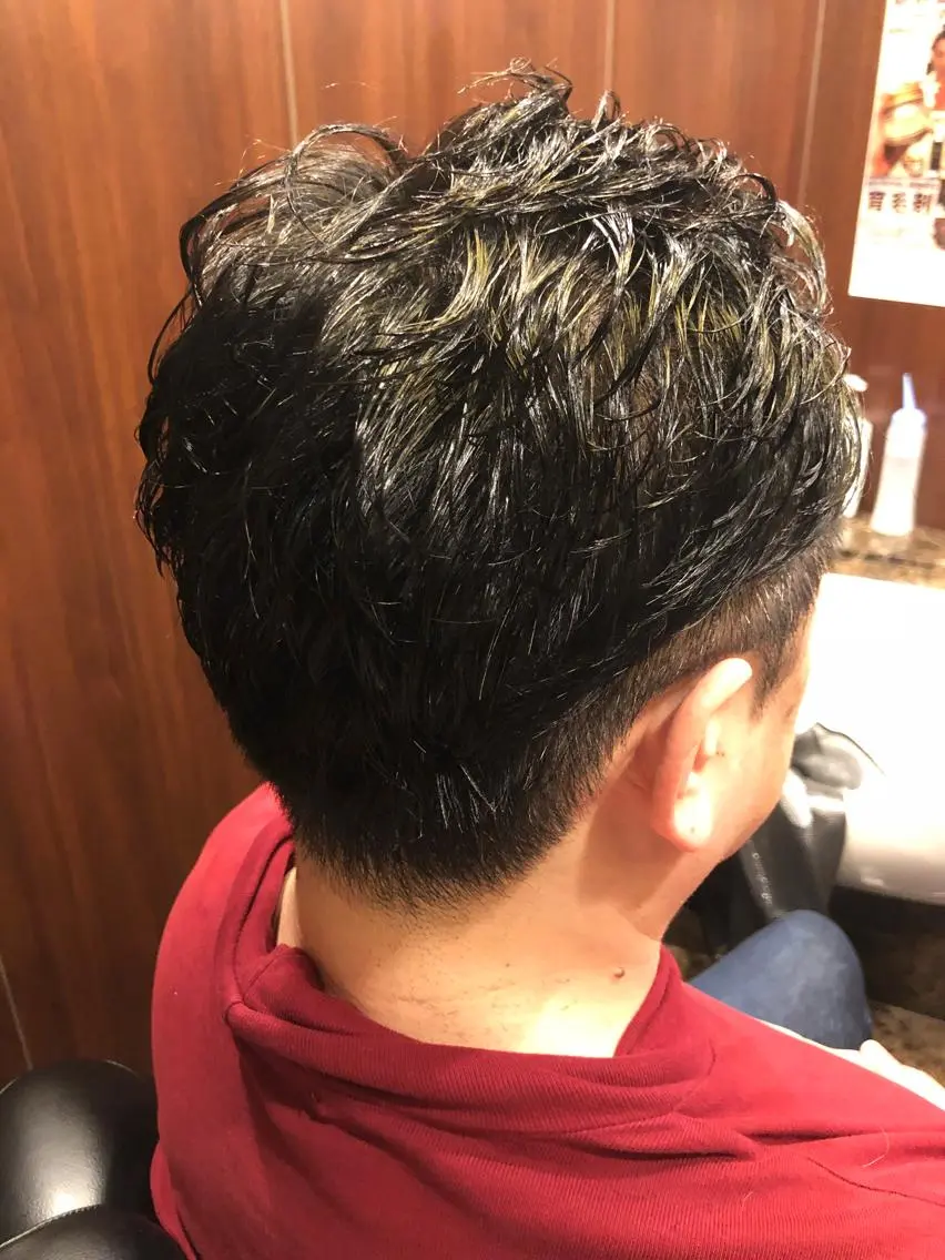 ショート パーマ メンズ 木村 りきのヘアスタイル