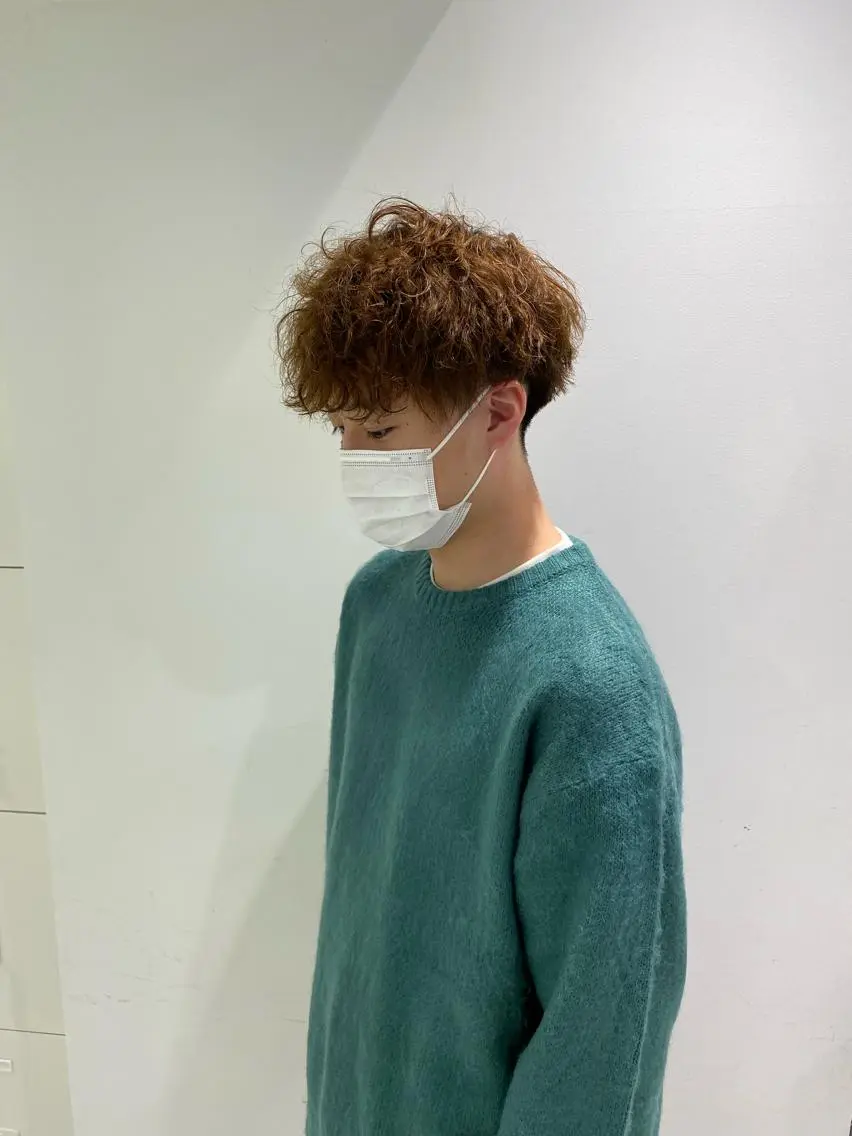 ミディアム カラー パーマ メンズ カット パーマ トリートメント ヘッドスパ ヘアセット 横浜駅メンズパーマ師 🌀岩﨑弘成🌀のヘアスタイル