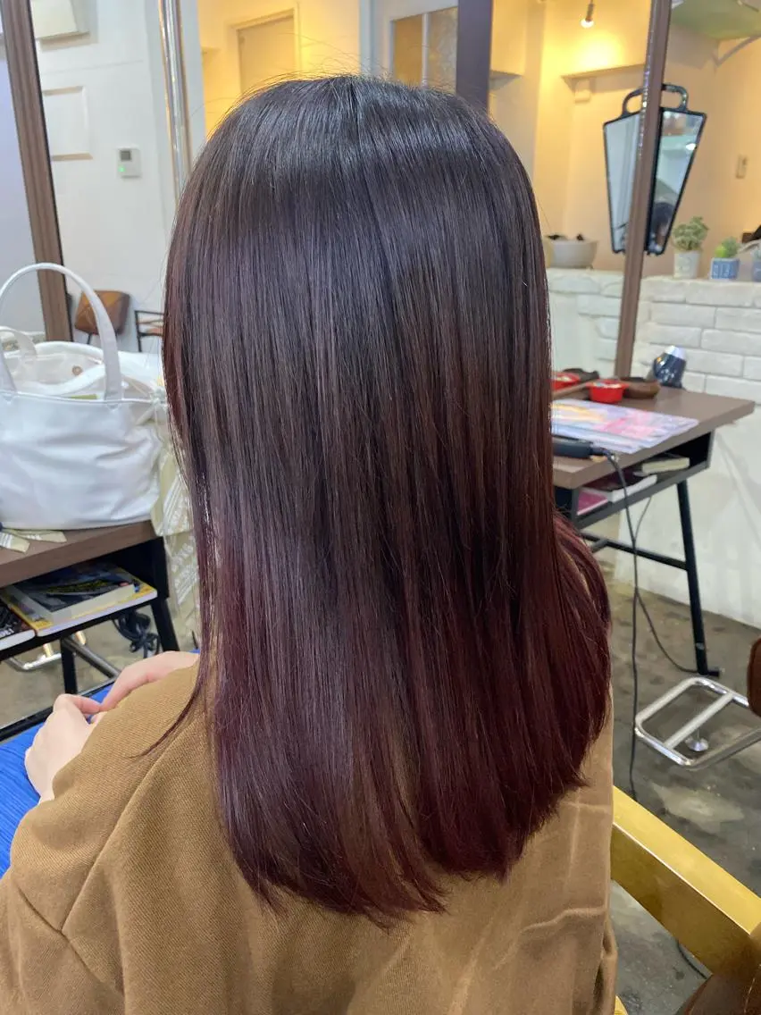 ロング カラー ヘアアレンジ 【艶髪×韓国風】 毛流れ職人 RYOのヘアスタイル