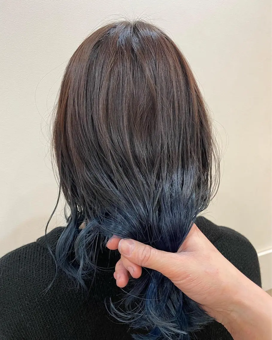 セミロング カラー ヘアアレンジ ヘアカラー トリートメント リリー /Men's/パーマのヘアスタイル