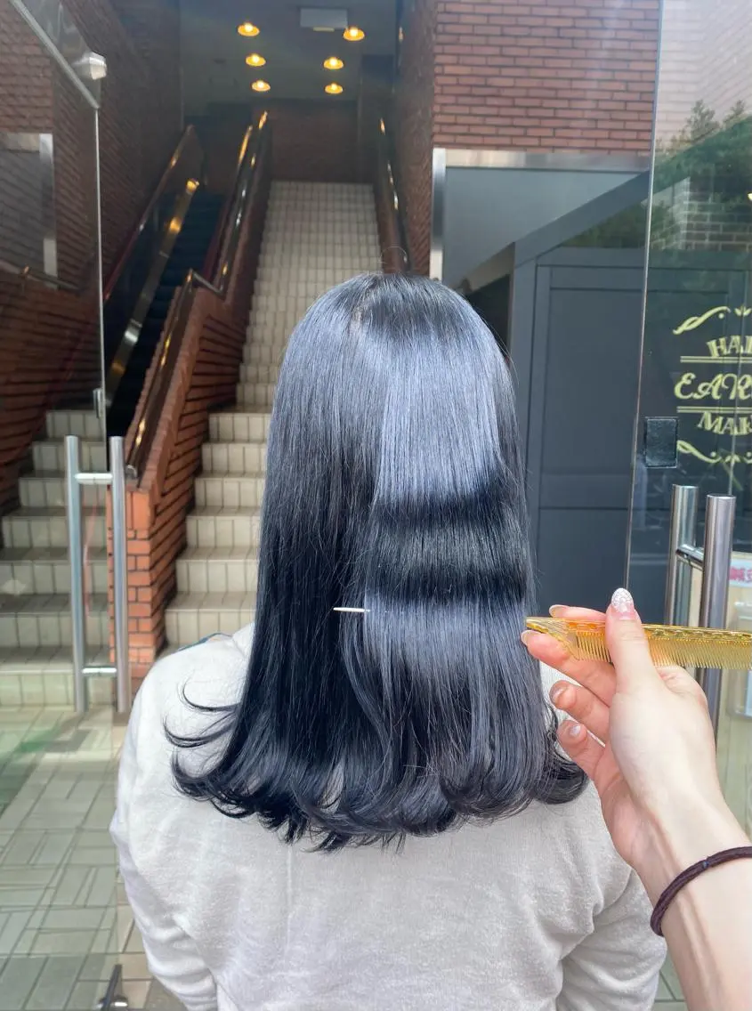セミロング 韓国風ヘア カット ヘアカラー トリートメント 6月NEWopen/ MINAMI🩶のヘアスタイル
