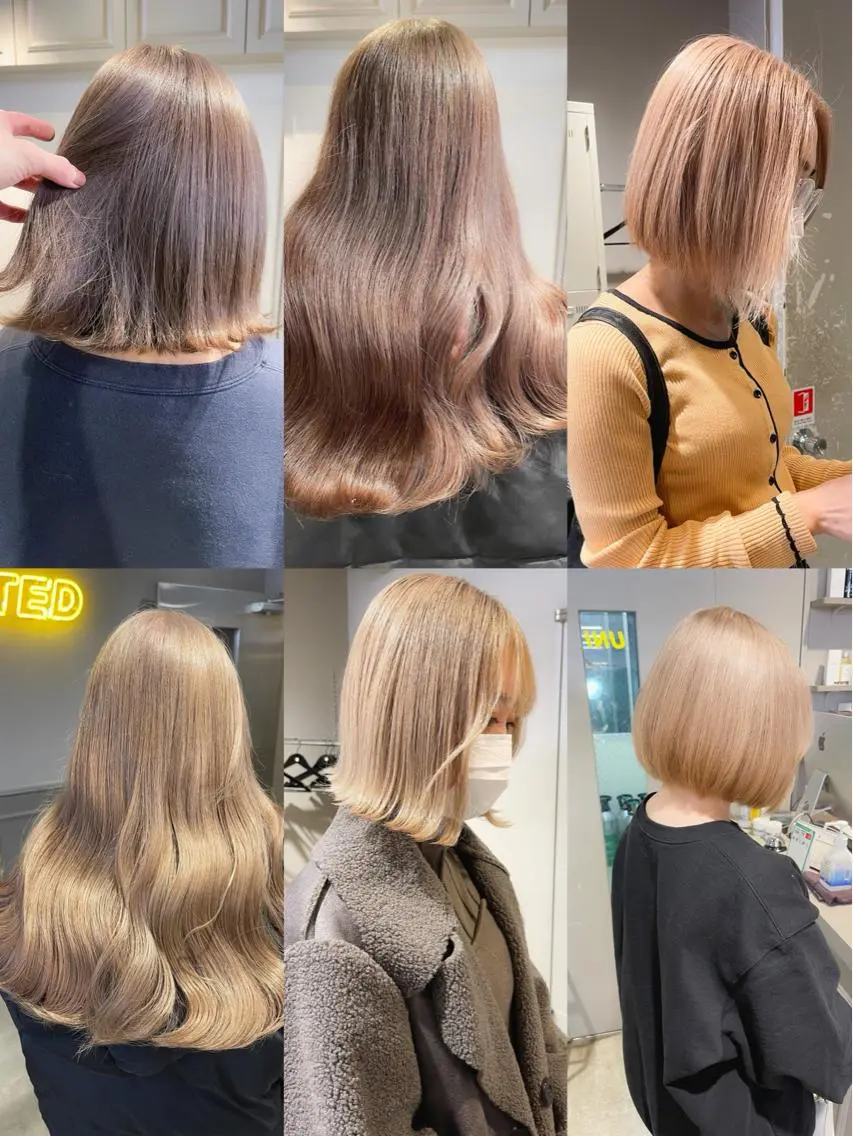 カラー ヘアカラー トリートメント ハイトーン×レイヤー カットTAKUMIのヘアスタイル