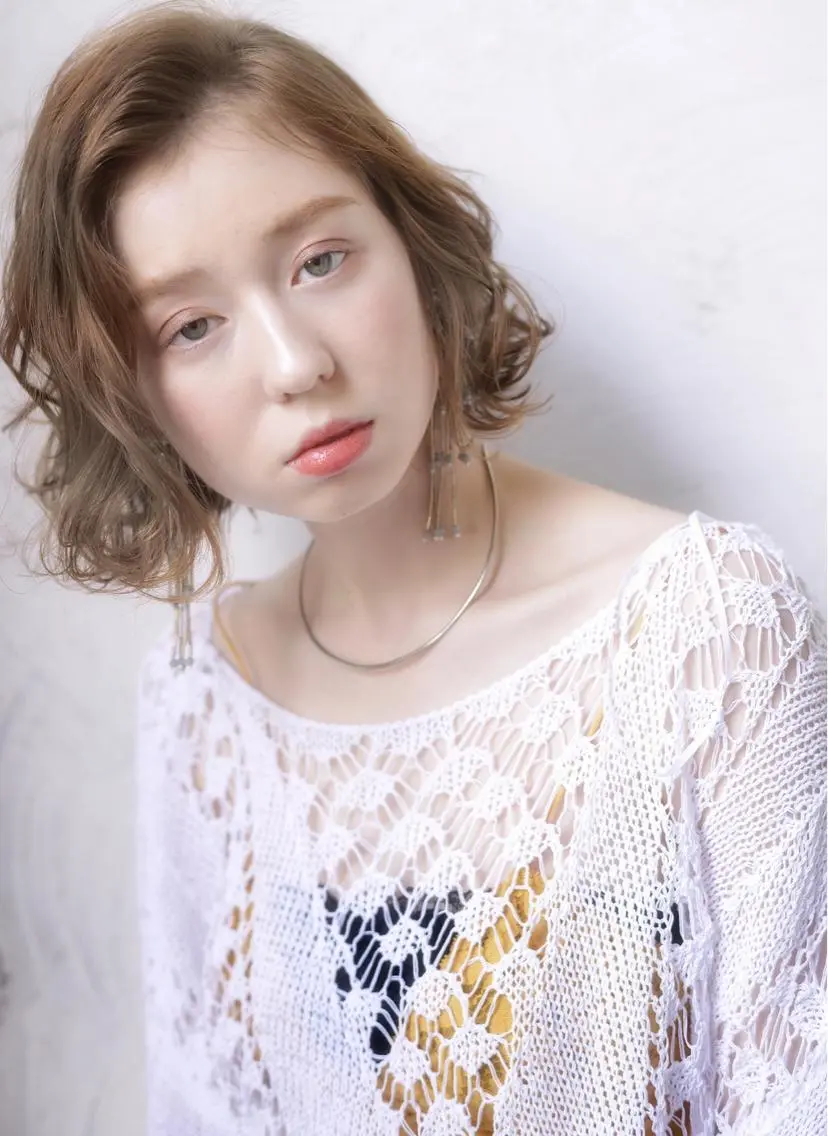 ショート カラー パーマ カット ヘアカラー 韓国レイヤー/艶髪 WATSUKIのヘアスタイル