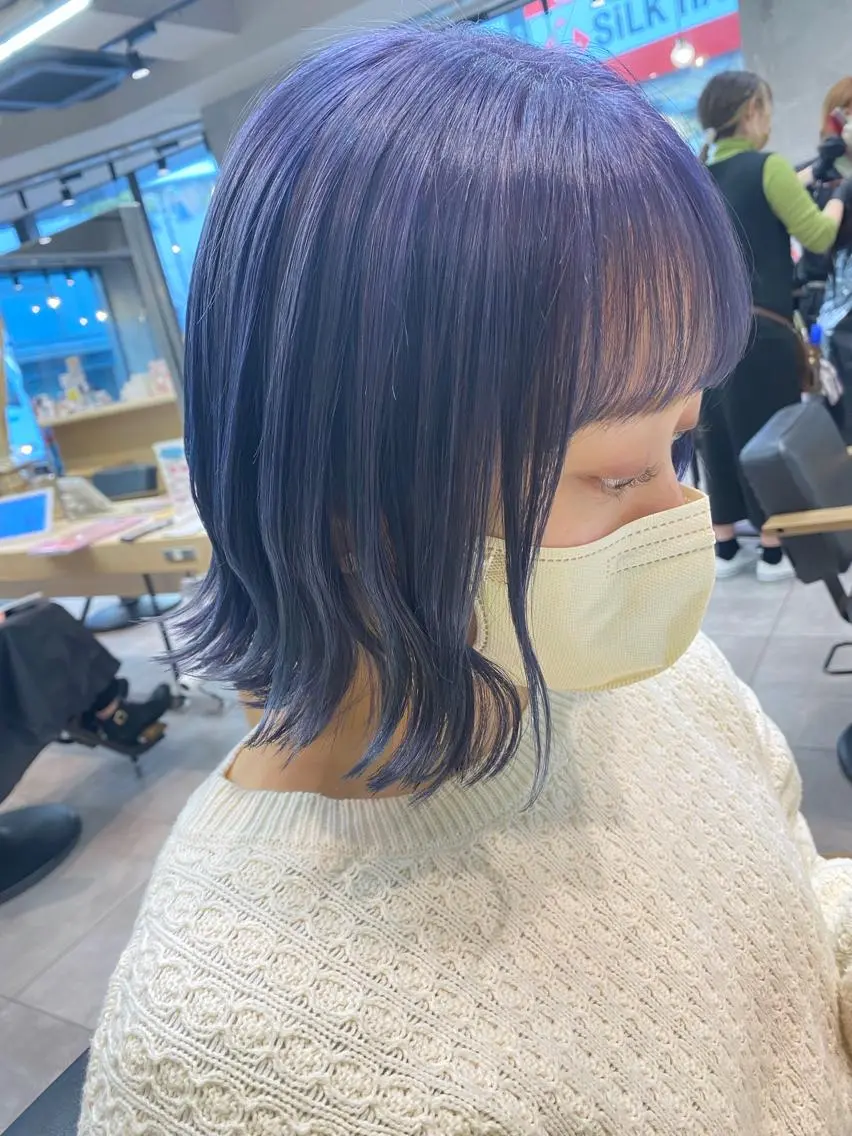 ショート カラー ブルーカラー ブルージュ ラベンダーカラー カット ヘアカラー トリートメント ブリーチ/髪質改善 🍀MASAKiのヘアスタイル