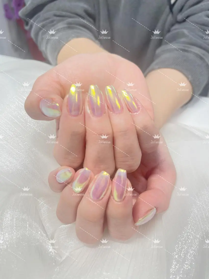 ネイル オーロラネイル ミラーネイル Joliesse nail salonのネイルデザイン