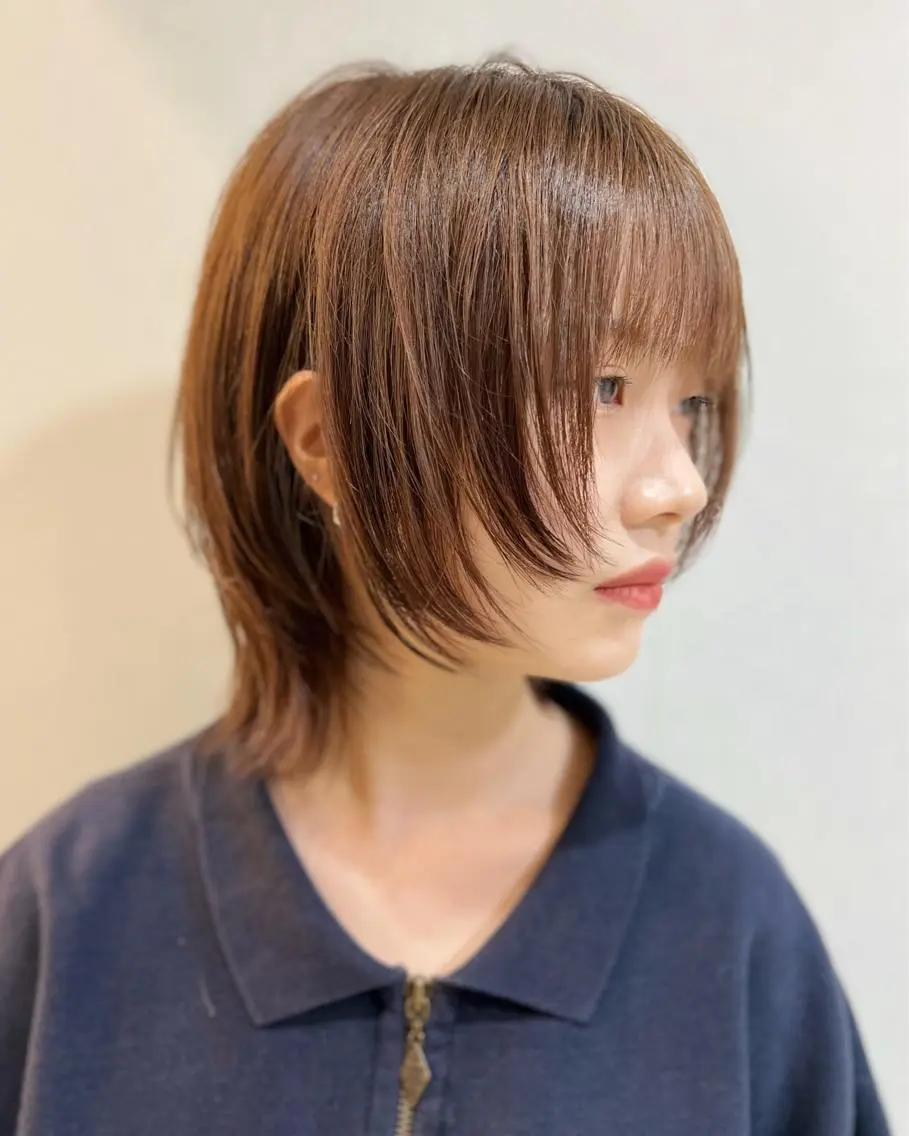 ショート カット ハッシュ・ウルフ🐺 小顔レイヤー松山直史のヘアスタイル