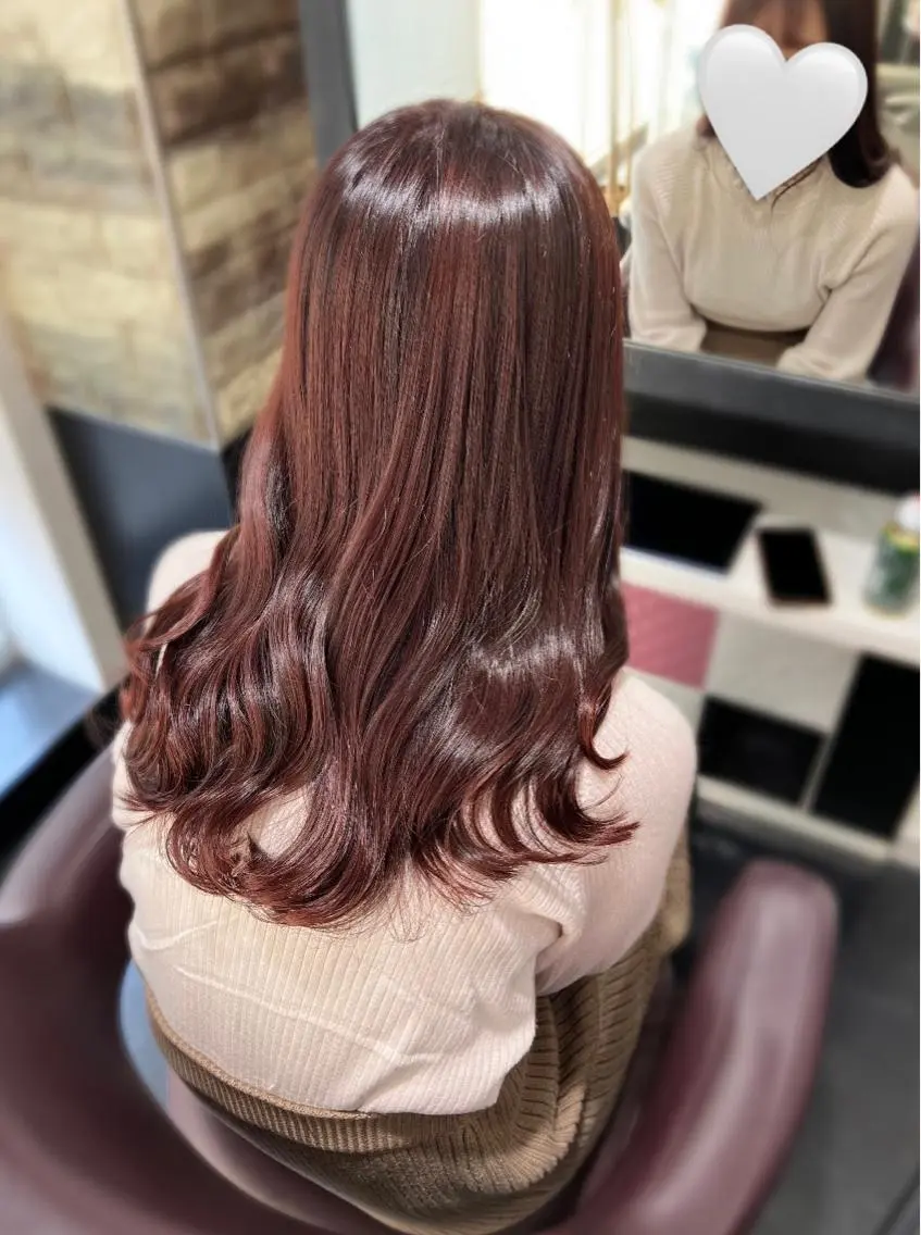 ロング カラー ベージュカラー ブラウンカラー カシス ラベンダーカラー ラベンダーピンク ヘアカラー トリートメント 艶髪 ♡Tomiyaのヘアスタイル