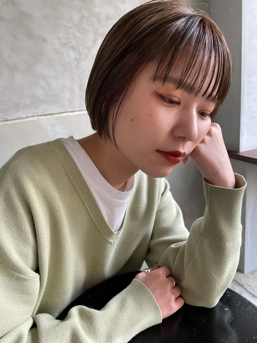 ショート カット ヘアカラー トリートメント ayane⭐️ボブ・ ショート・パーマのヘアスタイル