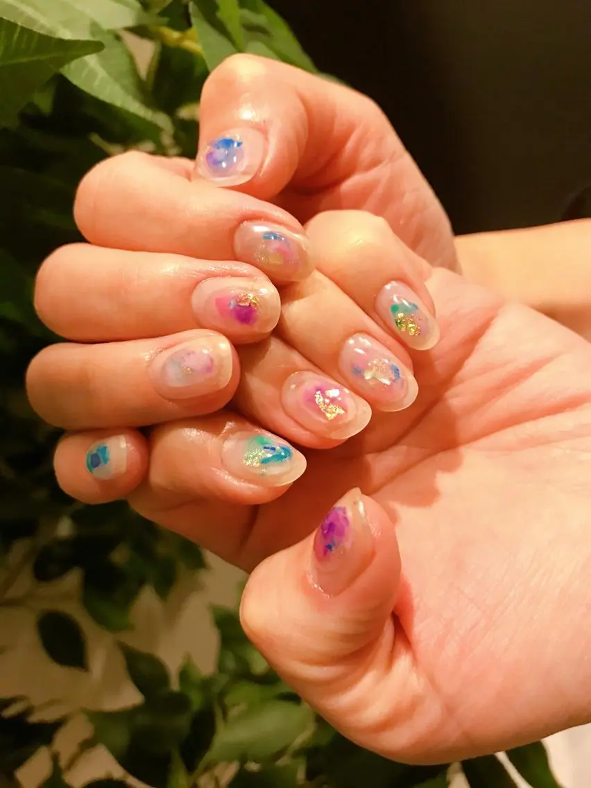 ネイル 持ち込み ニュアンスネイル emunail あやかのネイルデザイン