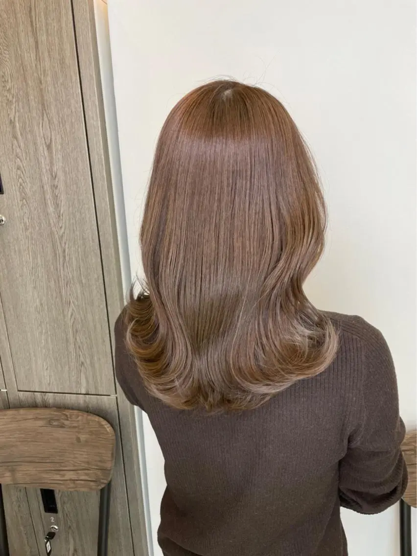 セミロング カラー トリートメント ヘアカラー トリートメント ⭐️N° blao 名古屋栄【髪質改善】のヘアスタイル
