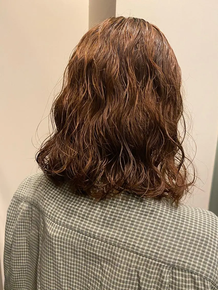 ミディアム パーマ ヘアアレンジ 韓国好き🇰🇷 美容師MIKUのヘアスタイル