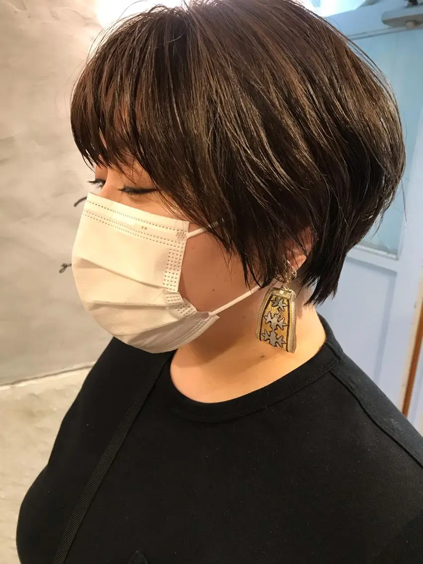ショート カット ヘアカラー トリートメント ayane⭐️ボブ・ ショート・パーマのヘアスタイル