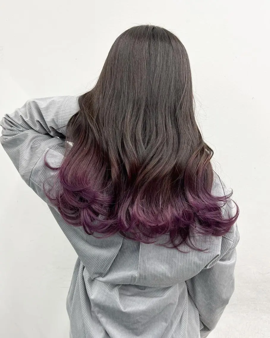 ロング カラー アディクシーカラー バレイヤージュ ブリーチ デザインカラー ダブルカラー ヘアカラー トリートメント 【公式】amble luxe池袋東口🩷のヘアスタイル