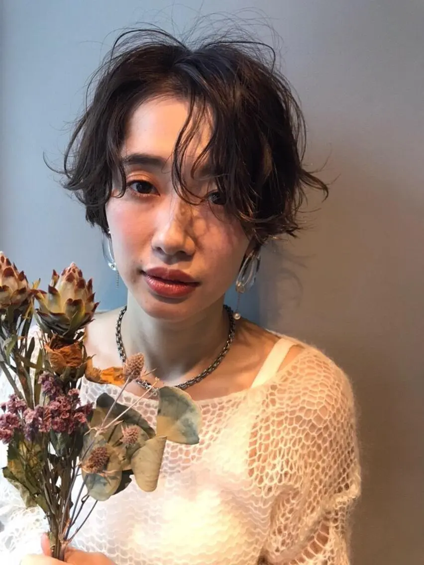 ショート カラー ショートヘア カット lani ブリーチ /ダブルカラーのヘアスタイル