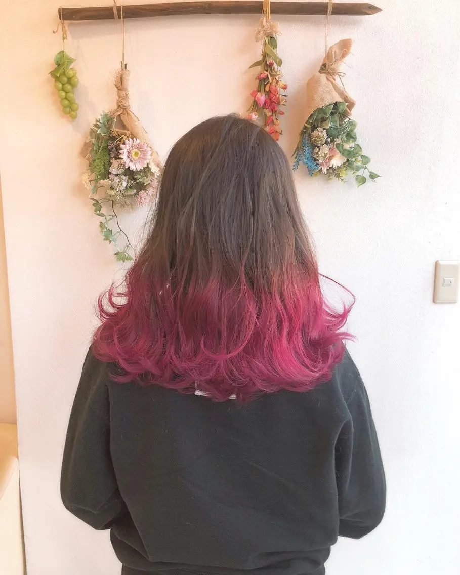 ロング カラー ヘアカラー 山口 明日花のヘアスタイル