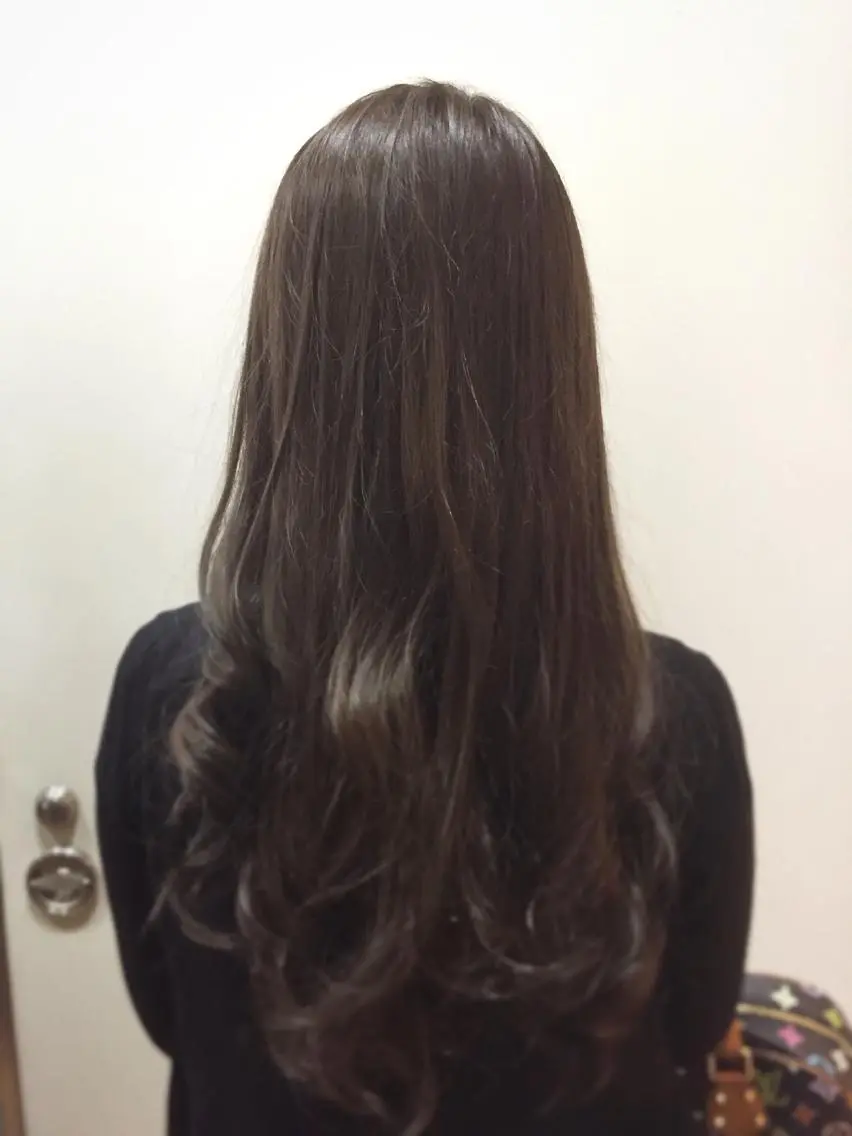 ミディアム セミロング ロング カラー ネイビーカラー 縮毛矯正×髪質改善 店長 DAITOのヘアスタイル