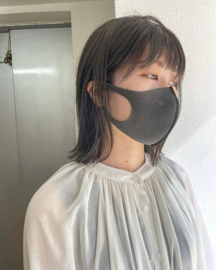 ミディアム カット ヘアカラー トリートメント 早瀬裕之 パーマのヘアスタイル