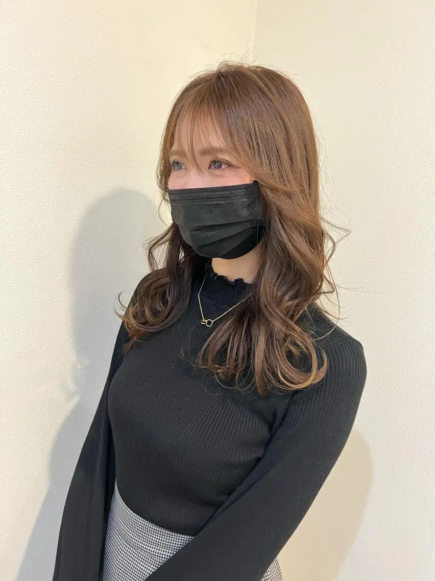 セミロング カラー くびれヘア 韓国風ヘア 髪質改善特化 🫧松野力也のヘアスタイル