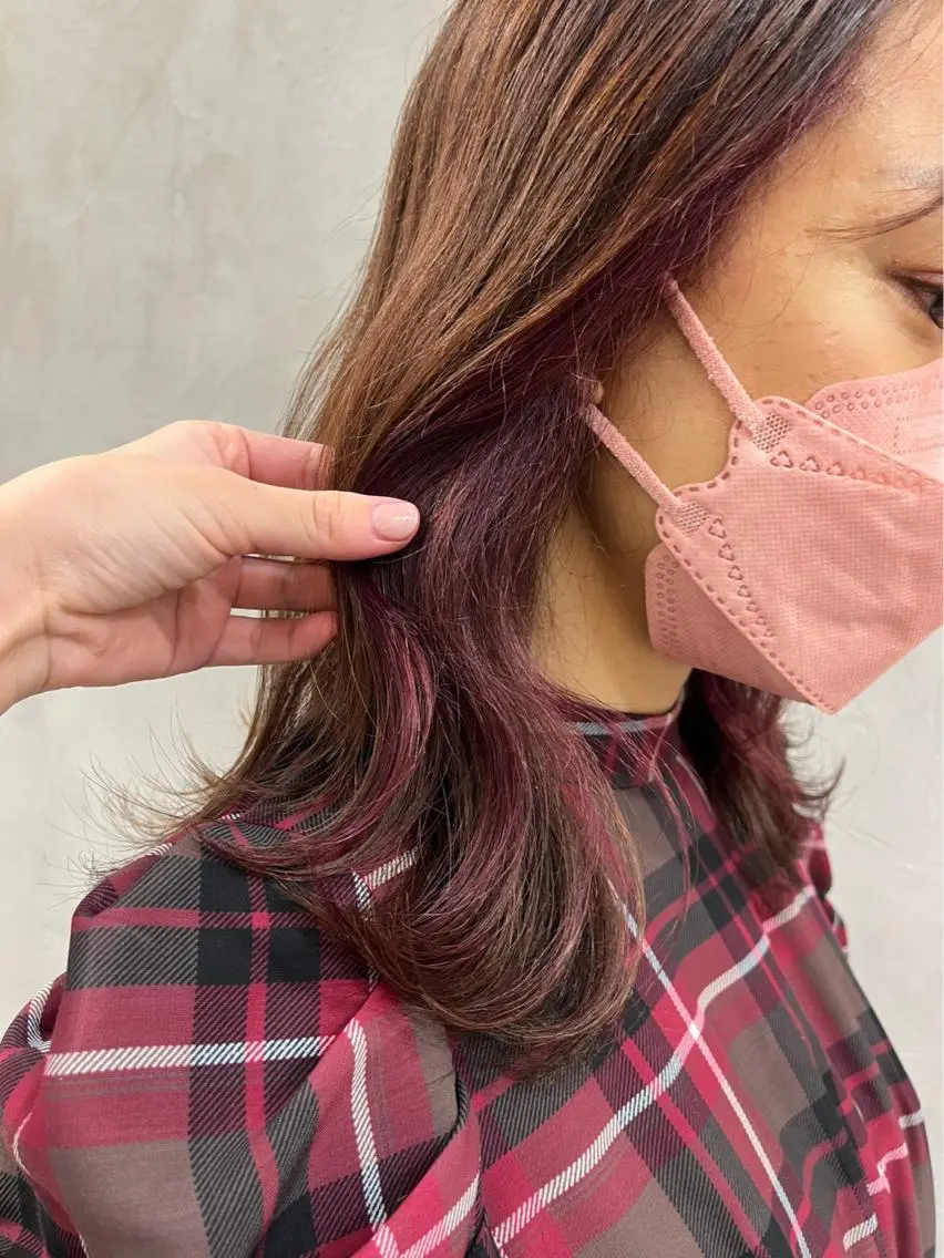 ミディアム カラー ピンクカラー 🫧tomoka 透明感カラー🫧のヘアスタイル