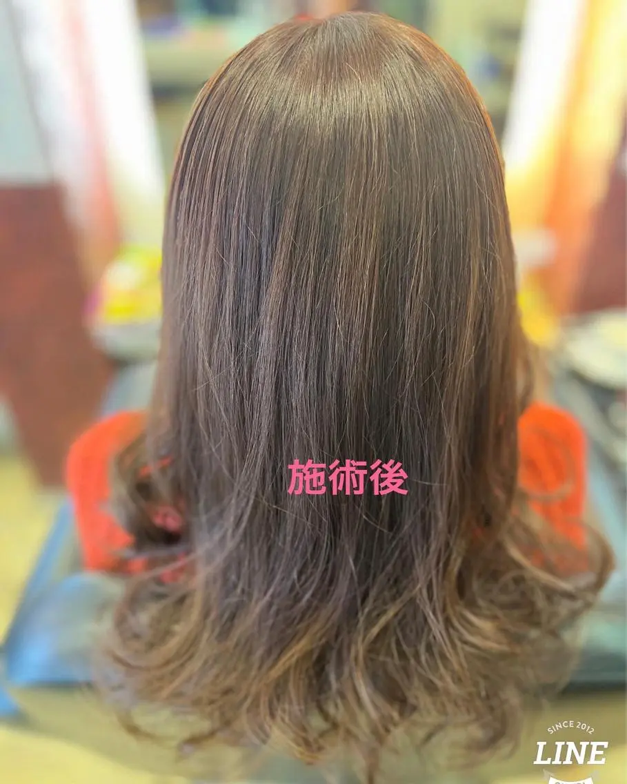 セミロング カラー アッシュ ピンクカラー 織田 英之のヘアスタイル