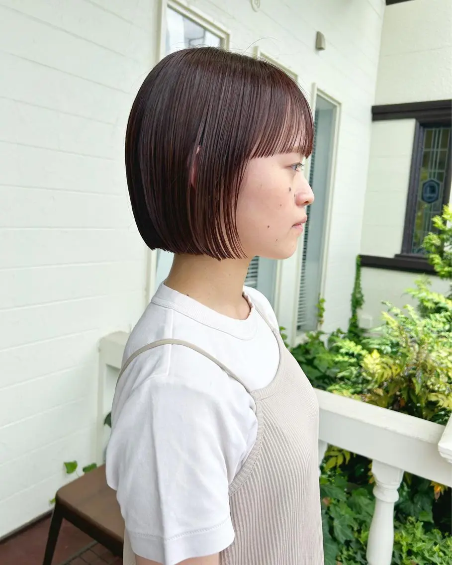 ショート カラー ベージュカラー ラベンダーカラー ラベンダーベージュ カット ヘアカラー トリートメント 江原 彩華のヘアスタイル