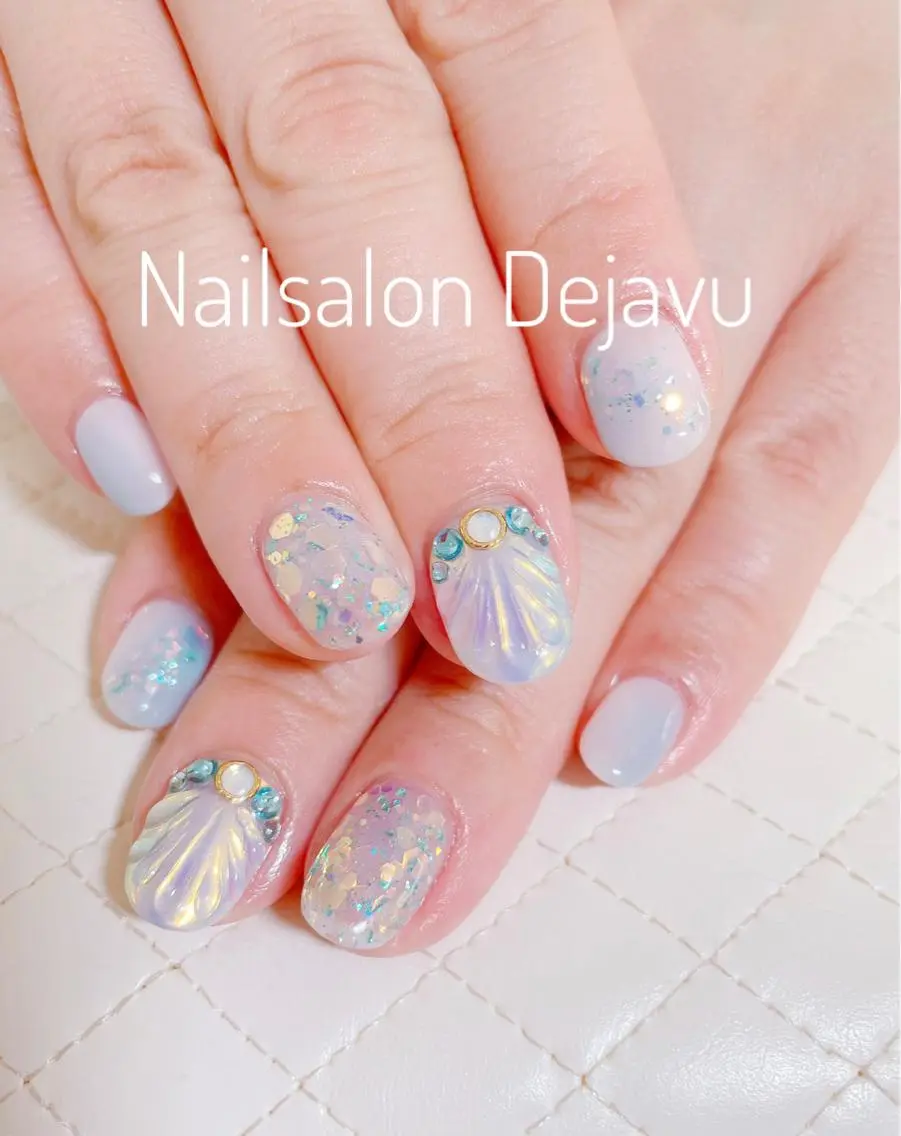 ネイル アートネイル 夏ネイル ハンドネイル Nail salon Dejavu 🌿のネイルデザイン