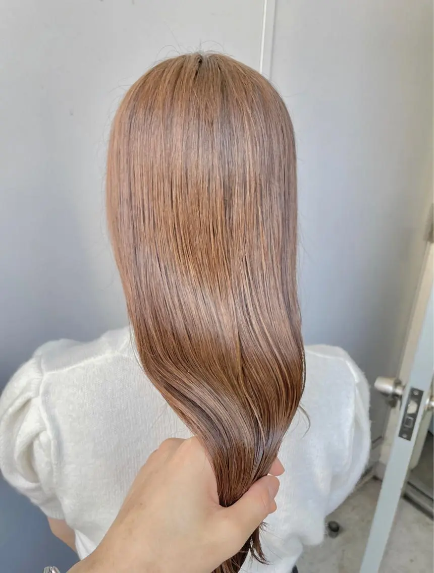 ロング カラー ヘアカラー トリートメント ヘッドスパ ヘアセット ベージュカラー💖 やすひろのヘアスタイル
