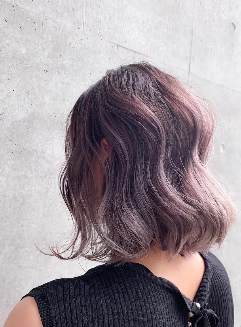 ミディアム カラー バレイヤージュ 透明感カラー レイヤーカット 代表✩.*˚白井 美香のヘアスタイル