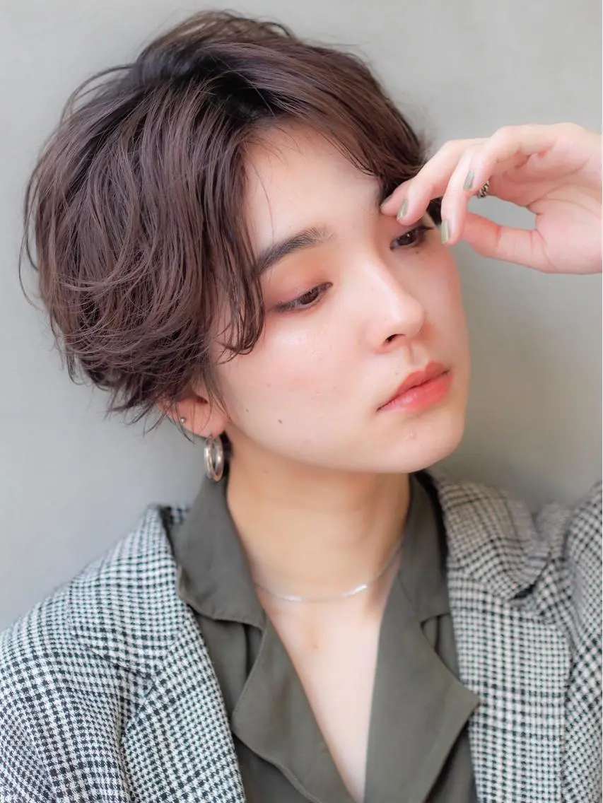 ショート カラー ハンサムショート アッシュ ベージュカラー ショートヘア ショート・ボブ 徳竹淳一のヘアスタイル