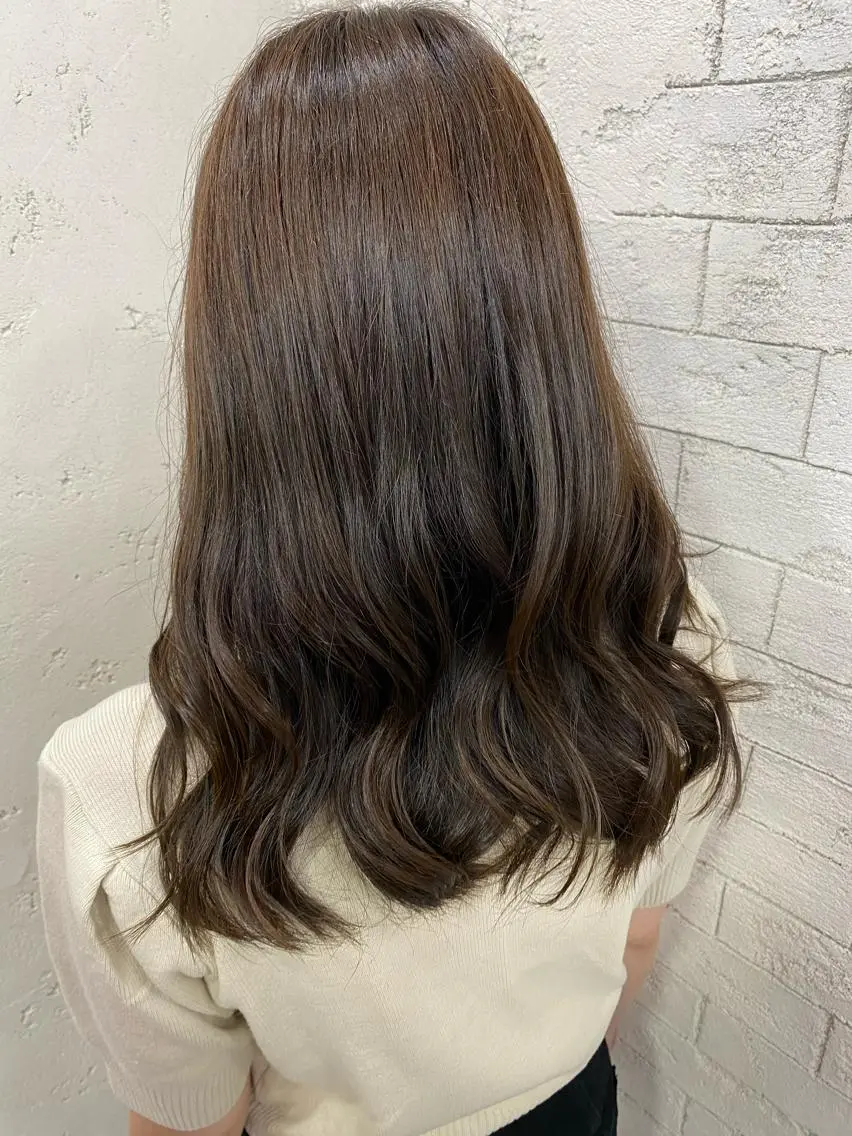 ロング グレージュ達人/赤み 消し/ブリーチ/岩崎のヘアスタイル