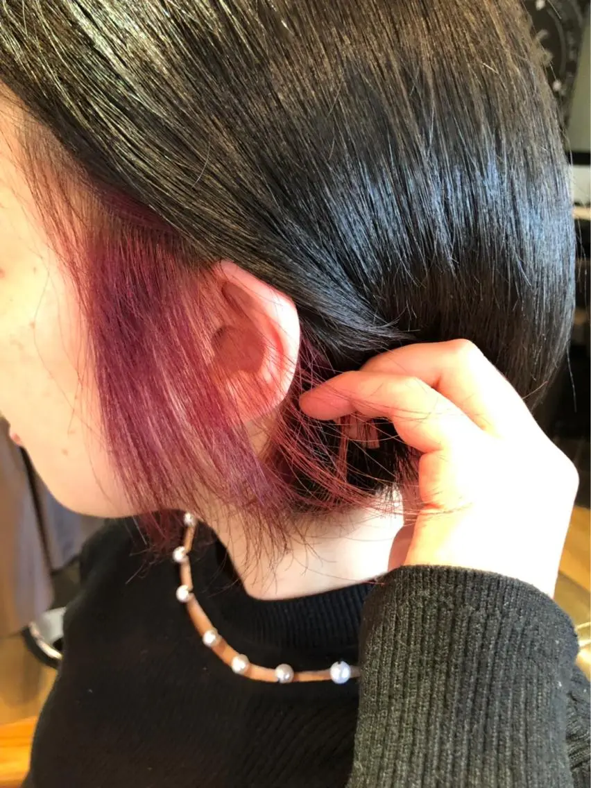 ショート カラー ヘアカラー トリートメント ツキダテ ユイのヘアスタイル