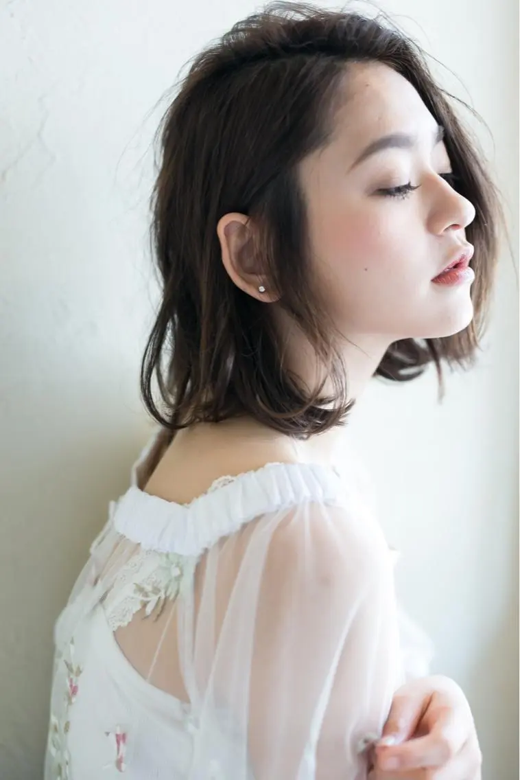 ミディアム カラー ヘアカラー トリートメント ENIF ヤマグチアツコのヘアスタイル