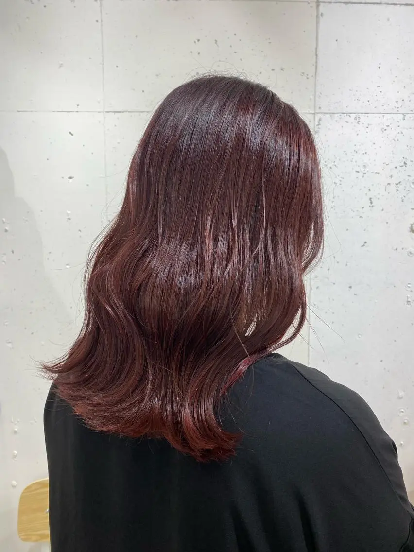 セミロング カット ヘアカラー ダブルカラー🌈 miinaのヘアスタイル
