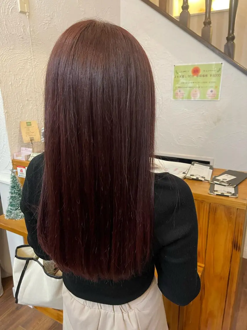ロング ヘアカラー ヘッドスパ 関根 沙季のヘアスタイル