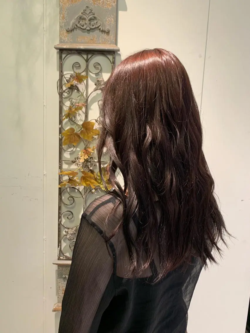 ロング カラー 中沢梨々花 🎀透明感カラーのヘアスタイル