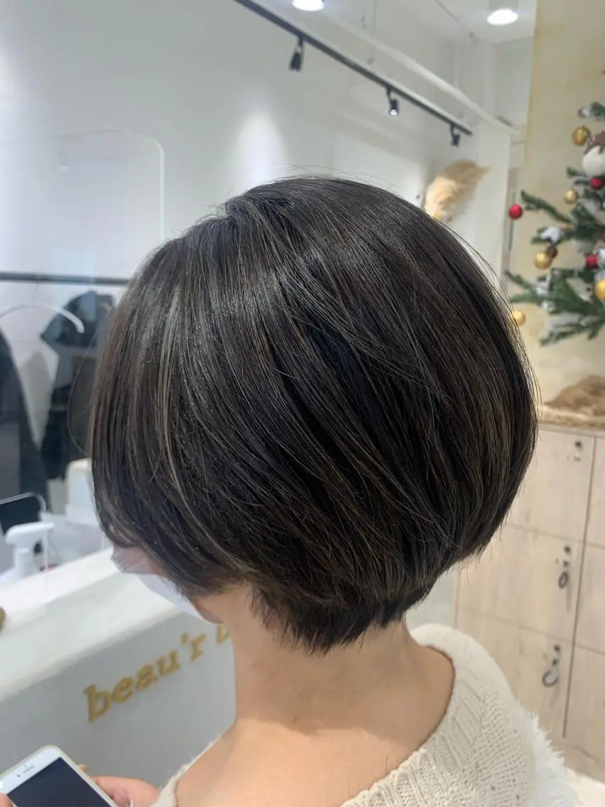 ショート カラー カット ヘアカラー ボブ/美髪矯正 /佐藤　奈巳のヘアスタイル